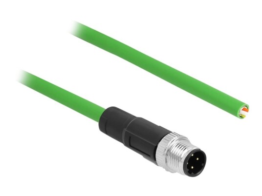 Delock - Koblingskabel - 4 Pin M12-D (Hann) Til Uisolert Tråd - 5 M - 6.5 Mm - Sf/Utp - Halogenfri - Grønn