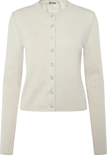 Weekday Fitted Cardigan Cream L