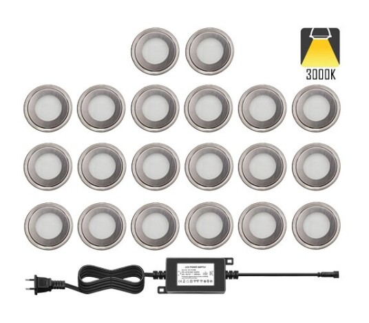 Nordic Terrassebelysning A2 20 X 0,5W Varmhvit IP67 Dimbar