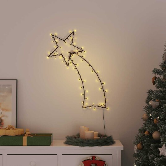 Julelys stjerneskudd silhuett 115 LEDs varm hvit