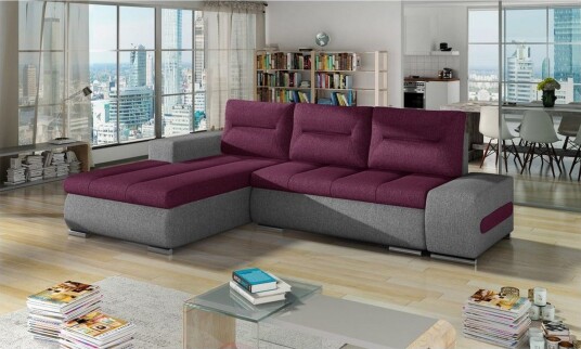 Seksjon Eltap Ottavio 275x180x85 cm Lars 68 Lars 98 Lilla Grå Venstre