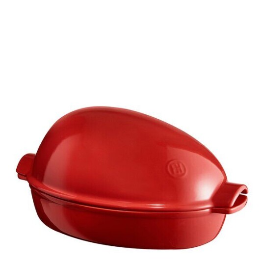 Emile Henry   Stor roaster 41,5x27,5 cm 9L rød