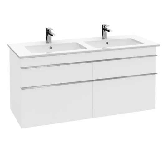 Villeroy & Boch Venticello Servantskap m/4 skuffer 1253x590x502 mm Nordisk Eik/Krom