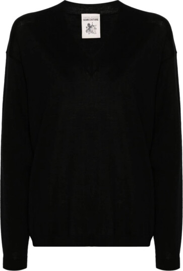 Semicouture Dame Strikkevarer Svart L,