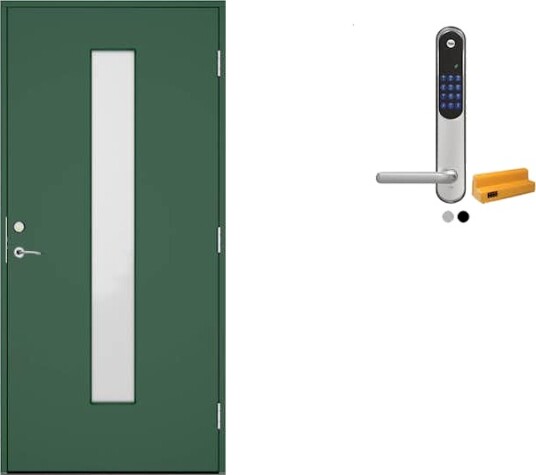 Ytterdør Swedoor Advance-Line Nordic Skagen med Yale Doorman Classic Home