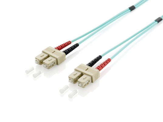 EQUIP LWL Patchkabel SC->SC 30.00m Multimode Duplex OM3 turq