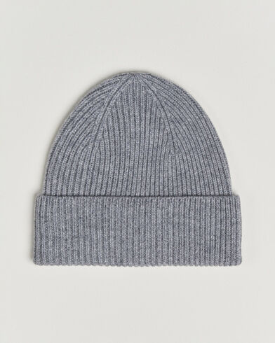 Amanda Christensen Rib Knitted Merino Wool Cap Light Grey Melange Amanda Christensen Rib Knitted Merino Wool Cap Light Grey Melange