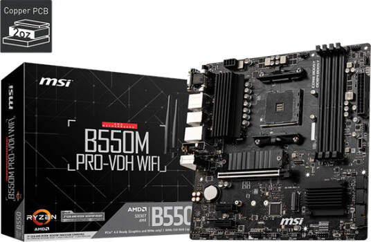 MSI B550M PRO-VDH Hovedkort Micro-ATX med WiFi og DDR4 MSI B550M PRO-VDH Hovedkort Micro-ATX med WiFi og DDR4