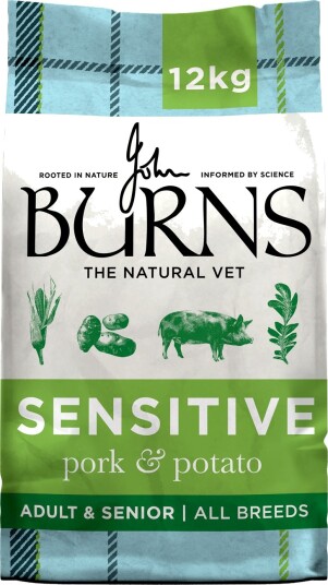 Burns Tørrfôr Adult Senior & Sensitive Svin & Potet Sparepakke 2 X 12 kg