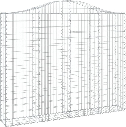 vidaXL Gabionkurver buede 4 stk 200x30x160/180 cm galvanisert jern