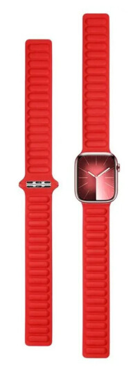 Lippa Apple Watch (42/44/SE/45/49mm) Magnetisk Skinnreim - Rød