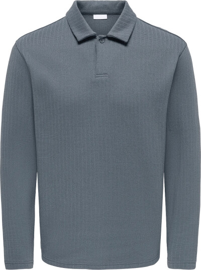 ONLY & SONS Onstrey Life Reg Ls Frml Polo Grey XS