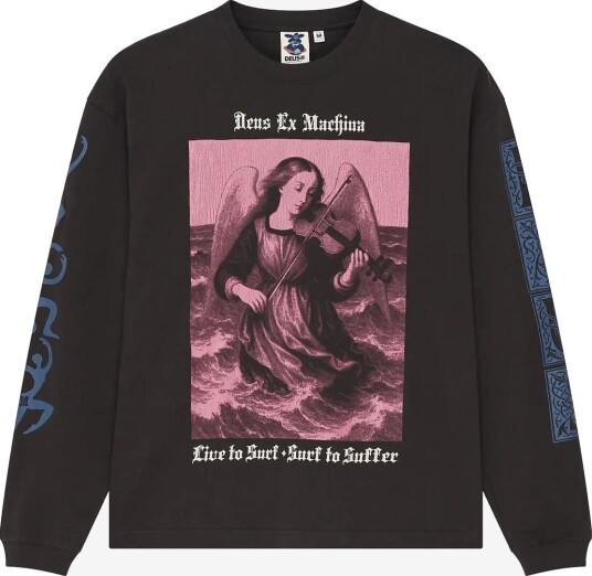 Deus Ex Machina Swell Maps Os Ls Tee ANTHRACITE GREY L
