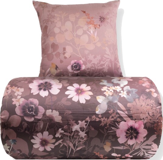 Sengetøy   100% bomullssatin   Faded blomsterprint