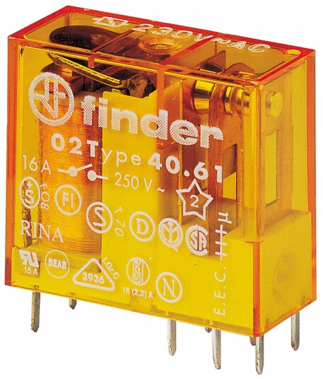 Finder F40618024 Relé 24V AC 1 polet 16A Elfordeling & strømforsyning