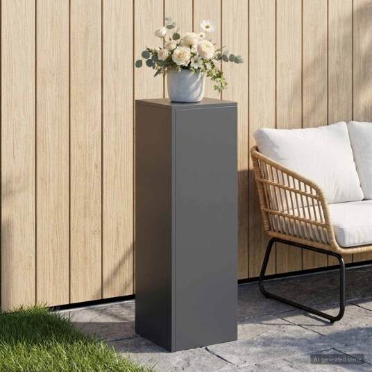 vidaXL Planteholder Antrasitt 30 x 30 x 100 cm Rustfritt stål