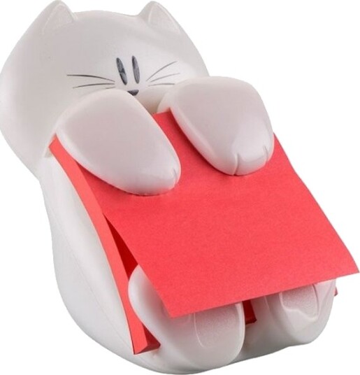 3M Post It Z Notes Dispenser Katteform Hvit Plast Inkl. 1 Blokk Super Sticky Z Notes 76 X 76 Mm 1 Stk.