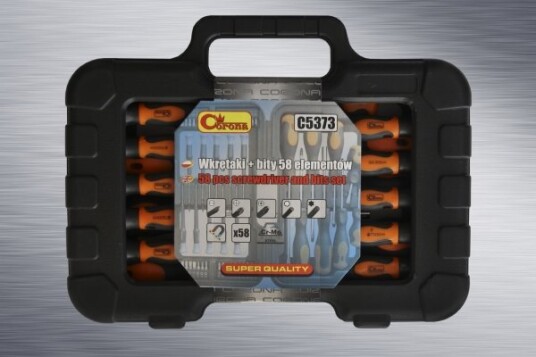 Corona Skrutrekkere Og Bits 58 Elementer + Koffert - C5373