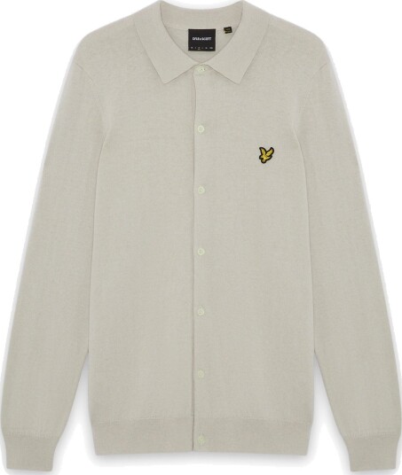 Lyle & Scott Cotton Merino Knitted Shirt Cream L