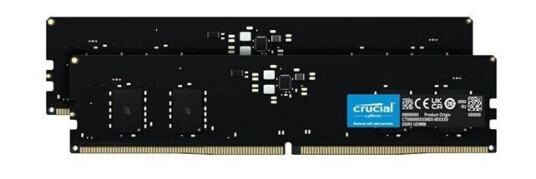 Crucial - DDR5 - kit - 16 GB: 2 x 8 GB - DIMM 288-pin - 5200 MHz / PC5-41600 - unbuffered