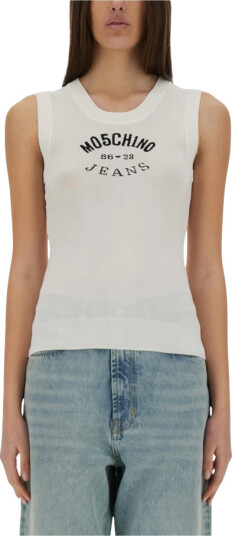 Moschino Dame Topper Hvit XS, Moschino Dame Topper Hvit XS,
