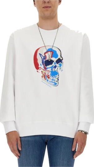 Alexander McQueen Herre Gensere & Hettegensere Hvit L,