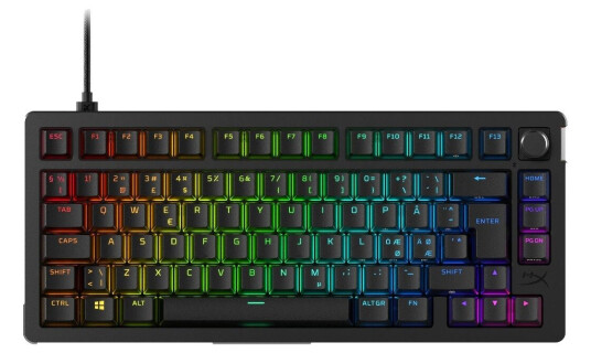 HyperX Alloy Rise 75% Gamingtastatur - Nordisk - Høyt Tilpassbar - Sort HyperX Alloy Rise 75% Gamingtastatur - Nordisk - Høyt Tilpassbar - Sort