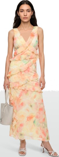 Gina Tricot Frill Maxi Dress Cream 36 Gina Tricot Frill Maxi Dress Cream 36