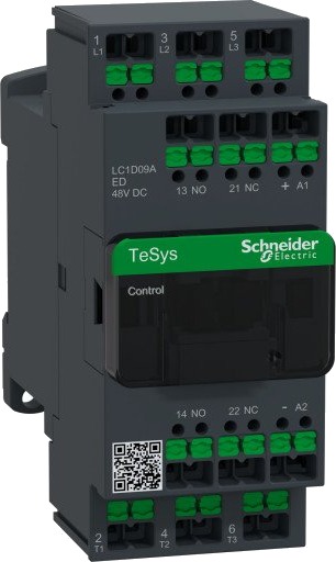 Schneider Electric Kontaktor Deca 9A 3P 48V DC Snap-in, LC1D09AED