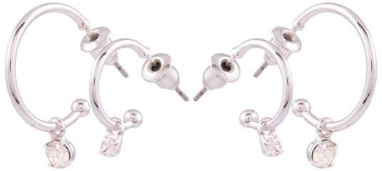 Dazzling J11 2 Pack Hoops Silver