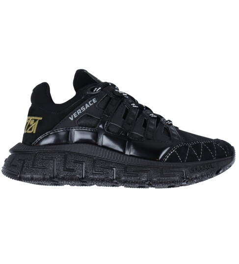 Versace Sko Kalv Lea Black/Gold 32 Sko Svart Versace Sko Kalv Lea Black/Gold 32 Sko Svart