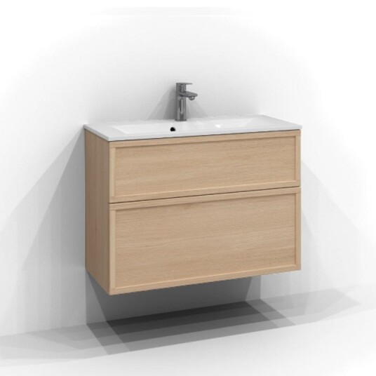Svedbergs Poem Ramme Servantskap Slimd35 med 2 Skuffer Ren eik / 80cm Push Open SV-3358432-P