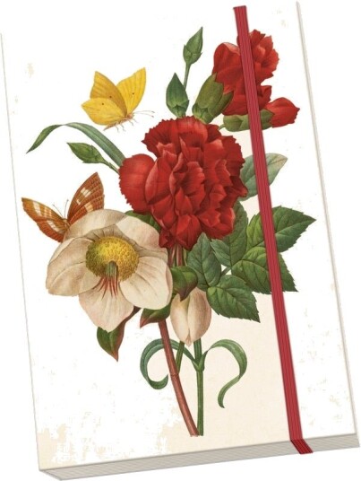 A5 Decorative Notebook: Red Flowers