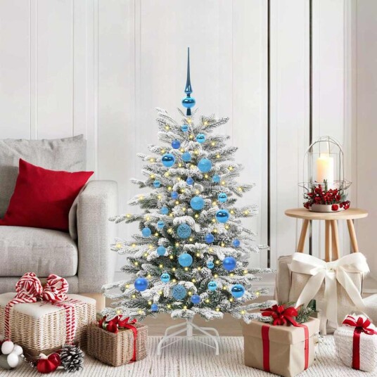  Kunstig sammensatt juletre Hvit 120 cm PE og PVC
