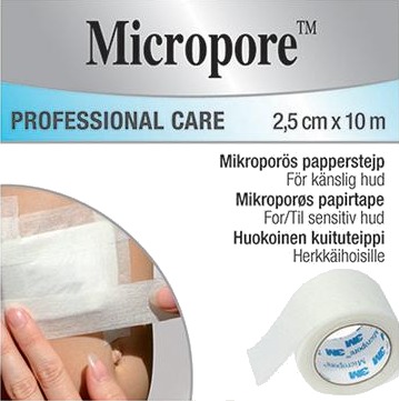 3M Micropore tape refill 2,5 cm x 10 m hvit 1 stk 3M Micropore tape refill 2,5 cm x 10 m hvit 1 stk