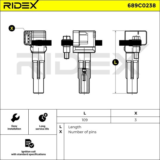 Tennspole RIDEX 689C0238