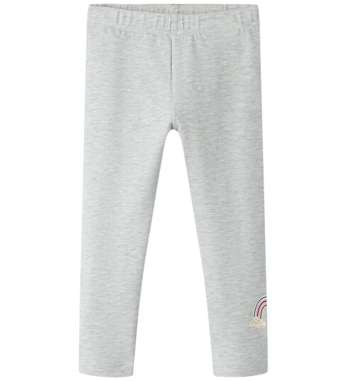 Name It Leggings NmfBilona Light Grey Melange 5 år 110 Leggings Grå