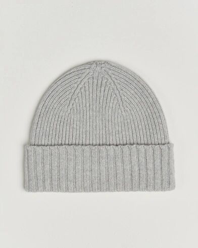 Robert Mackie Kingswell Ribbed Wool/Cashmere Beanie Light Grey Robert Mackie Kingswell Ribbed Wool/Cashmere Beanie Light Grey