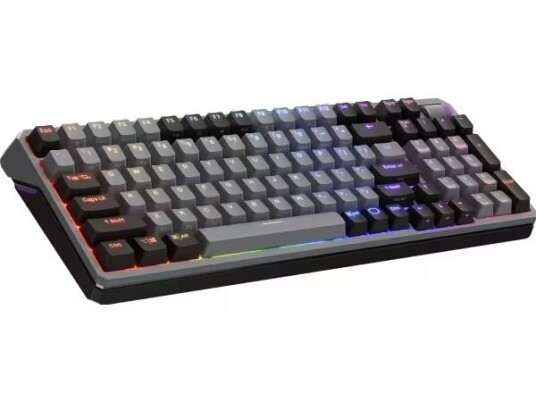 Cooler Master MK770 - Tastatur - compact - bakgrunnsbelyst - trådløs - 2.4 GHz Bluetooth 5.1 USB - QWERTY - USA - tastsvitsj: Kailh Box V2 Red Hot
