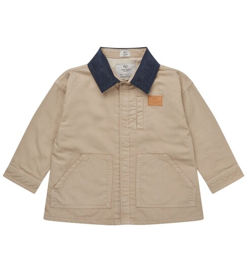 Copenhagen Colors Overgangsjakke Twill Beige m. Navy 6 år 116 Overgangsjakke Brun