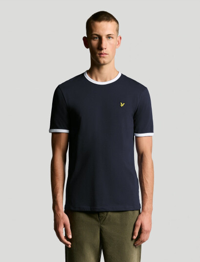 Lyle & Scott Ringer T-Shirt - Navy - S