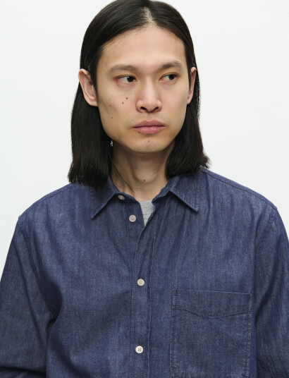 WOOD WOOD Wwadrian Shirt 25237 - Blue - XS WOOD WOOD Wwadrian Shirt 25237 - Blue - XS