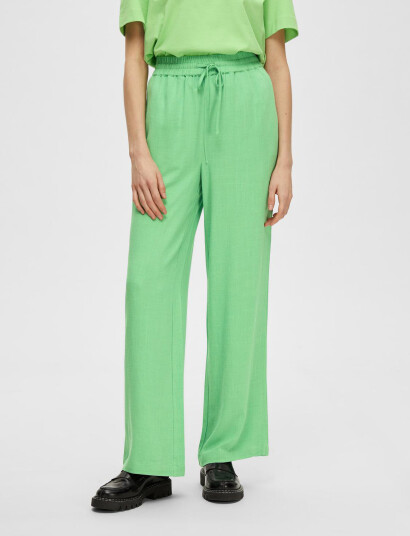 Selected Slfviva-Gulia Hw Long Sun Pant Noos - Green - 42