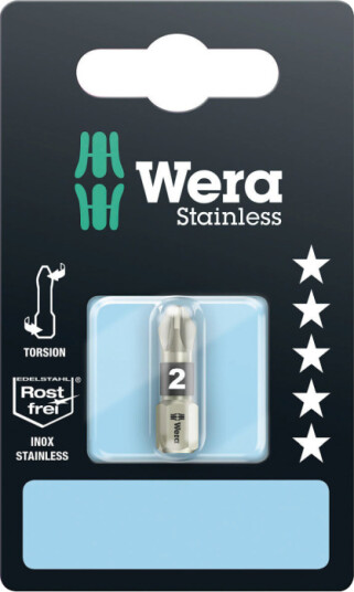 Wera Kryssbits Pz 2 3855/1 Ts Sb Sis Rustfritt Stål D 6,3 1 Stk (05073614001)