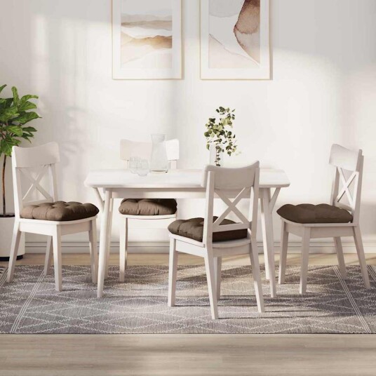 Seteputer 4 pcs Brun 45 x 45 x 12 cm stoff