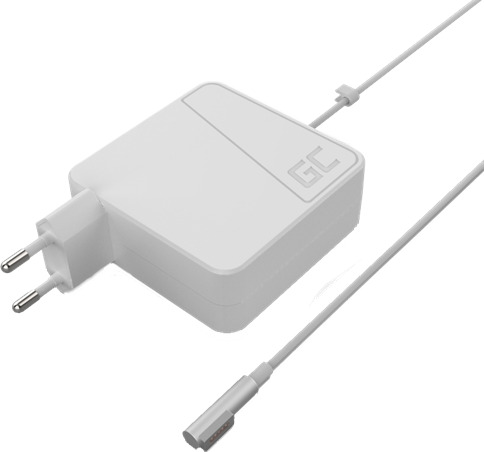 Green Cell MacBook-lader 60W, Magsafe L-kontakt - hvit