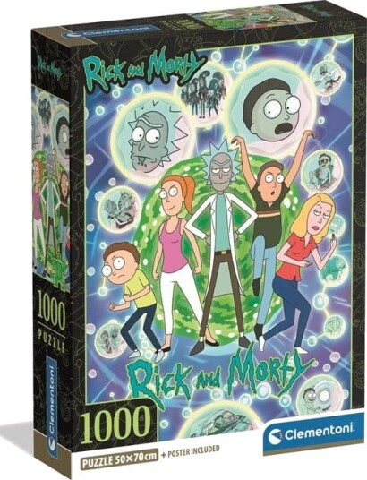 Clementoni Puzzle Rick&Morty Compact Box 1000 pieces 2D Puslespill