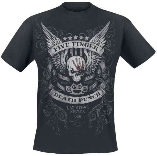 Five Finger Death Punch T-skjorte No Regrets S til 5XL Herrer svart Five Finger Death Punch T-skjorte No Regrets S til 5XL Herrer svart