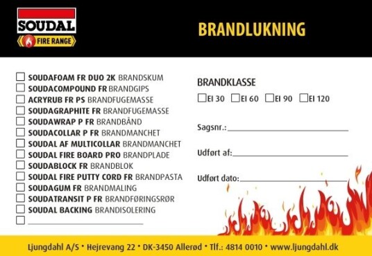 Soudal Fr Brannmerking Klebe – 4 Stk./Ark 96 X 139 Mm Soudal Fr Brannmerking Klebe – 4 Stk./Ark 96 X 139 Mm