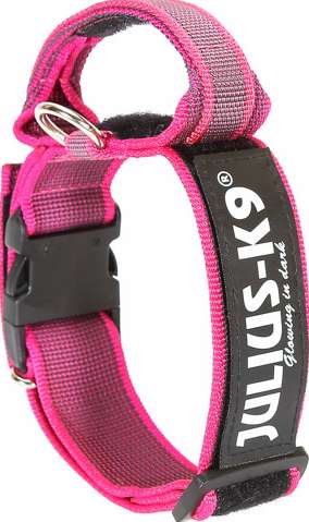 Julius-K9 Rosa Hundehalsbånd med Håndtak 38-53 cm Julius-K9 Rosa Hundehalsbånd med Håndtak 38-53 cm